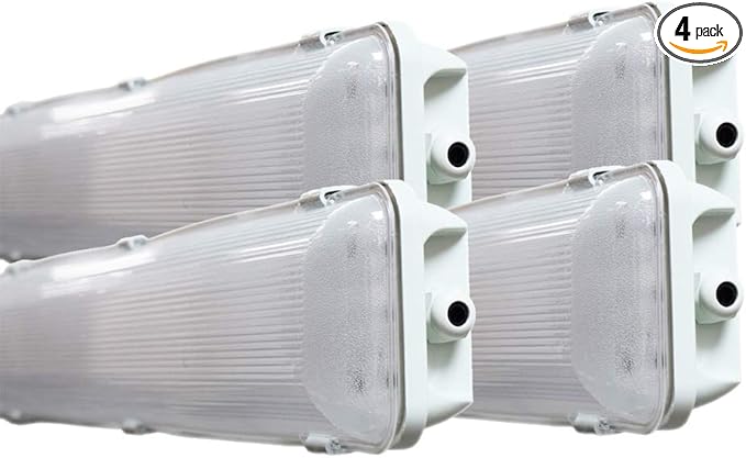 4 FT 6500K 72W LED Vapor Tight Lights | Commercial Indoor/Outdoor Hardwired by Orilis
