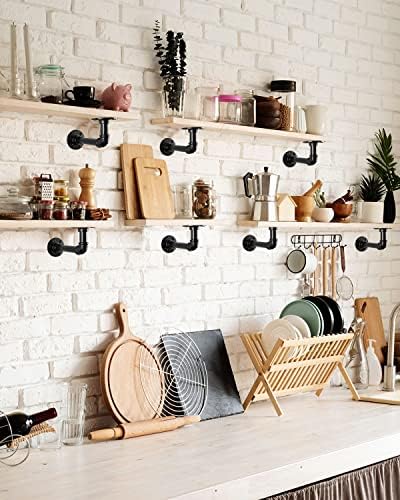 muzik 12pc 7"×4" l pipe shelf bracket, heavy, side view