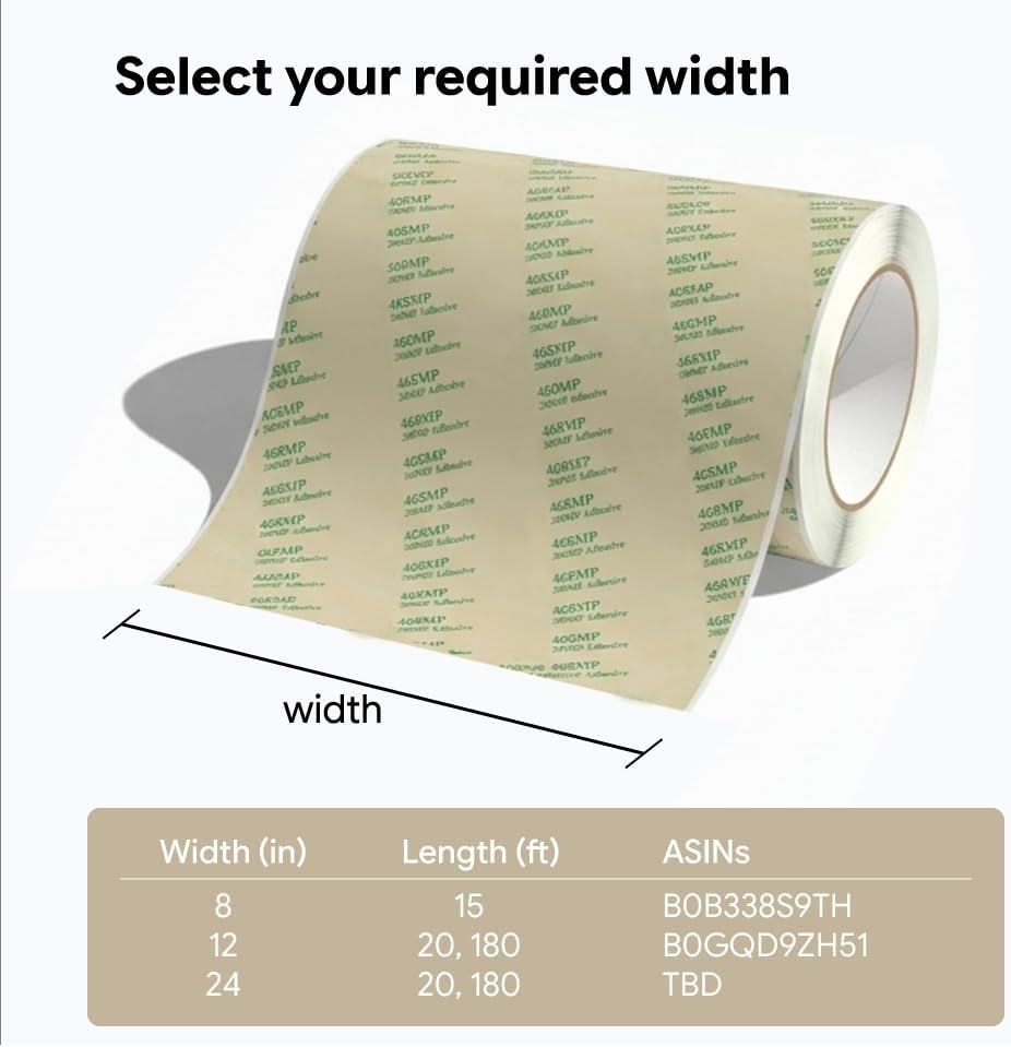 Gizmo Dorks 468MP Double Sided Adhesive Transfer Tape Roll 12 in x 20 ft