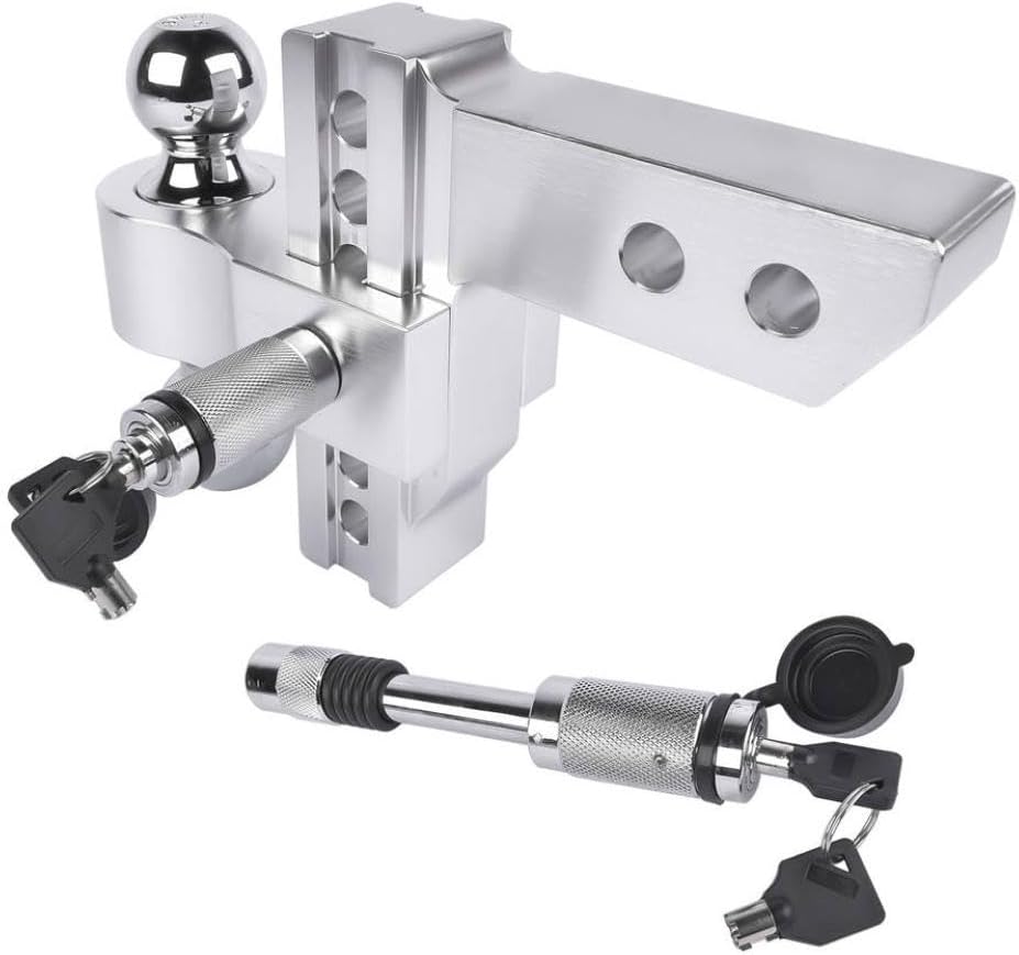 Trailer Hitch Fits 2 Inch Receiver 6 Inch Drop Rise 12500 LBS GTW 2 Inch and 2-5/16 Inch Ball