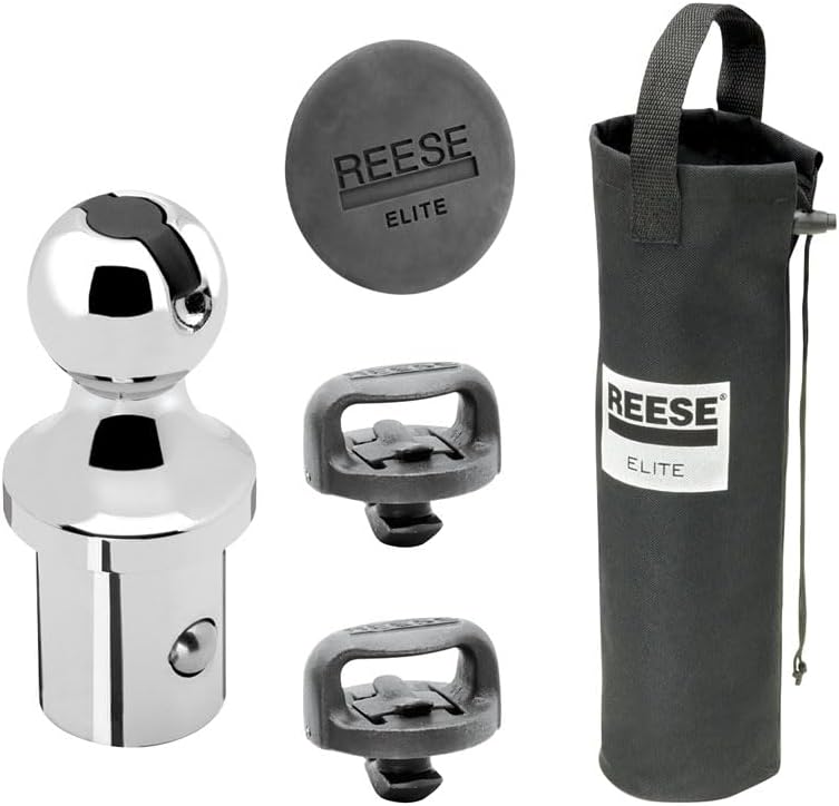 Reese Towpower 30137RTL Elite Series Gooseneck Hitch Head Accessory, Kit, Gooseneck Hitch Ball, Storage Bag, Safety Chains, Hole Cover