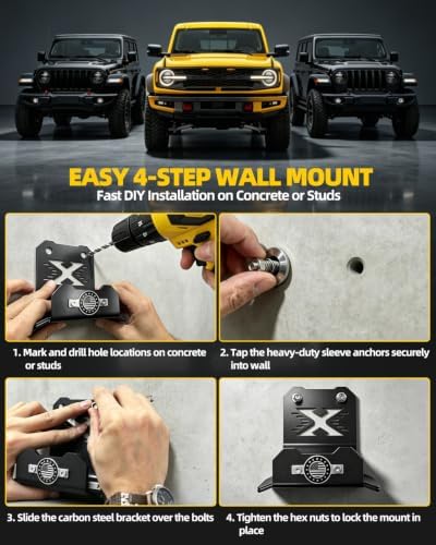 heavy duty wall mounted jeep door hangers garage on a desk or shelf