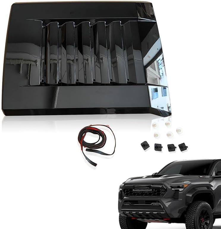 76181-AK900 Glossy Black Hood Scoop and Hood Bulge fit for Tacoma 2024-2025 76181AK900