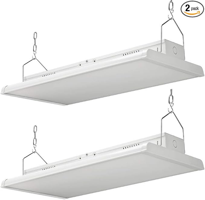 2 Pack Linear LED Bay Ceiling Shop Light - 2 Ft - 105W 5000K 1-10V Dimming by Konlite