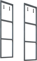 diyhd 3-tier ceiling mount shelf brackets,industrial rustic black, main product view