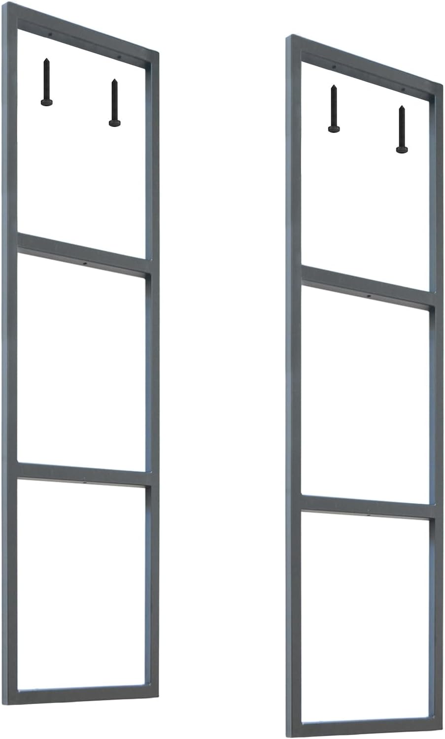 diyhd 3-tier ceiling mount shelf brackets,industrial rustic black, main product view