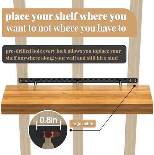 floating shelf hardware heavy duty hidden shelf brackets, side view