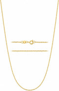 kisper dainty gold cable chain necklace women 24k, main product view