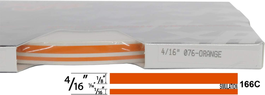 Universal TFX 0004076 - Auto Customizing Dual Pinstripe - 4/16" x 150' (1/8” Stripe, 1/16" Gap, Then 1/16” Stripe) - 076-Orange