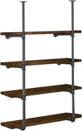 hitomen industrial iron pipe shelves, 2 set 4-tier, main product view