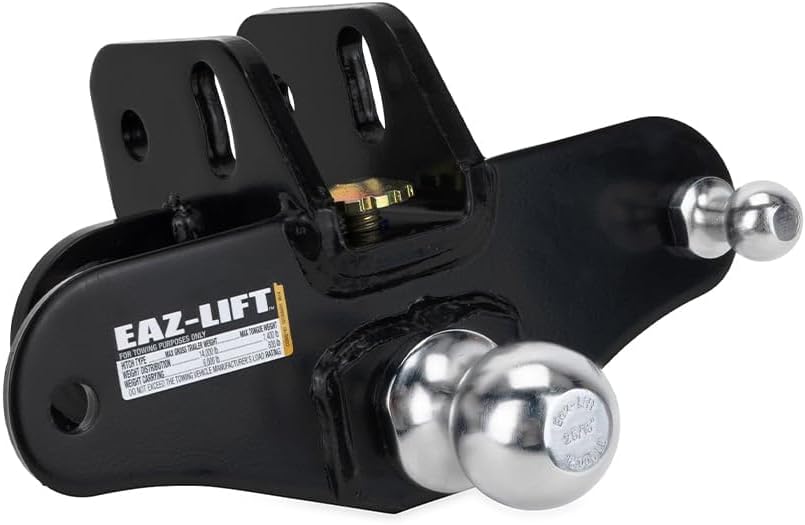 Camco Eaz-Lift Elite 1,000lb Weight Distribution Hitch Kit with Manually Adjusted Sway Control - Ready-to-Tow with Pre-Installed Hitch Ball, Sway Control Ball, U-Bolts, & Chain Package (48058)