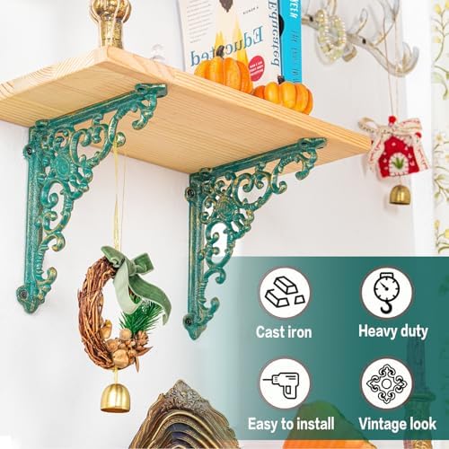 sungmor vintage cast iron shelf brackets - 2, package contents