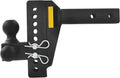 8" Triple Ball Trailer Hitch with Locks, 2" Receiver, Adjustable Tow Hook | Carbon steel, rust-resistant, fits trucks and RVs, includes anti-theft dual pin locks, easy adjust, 3 ball sizes