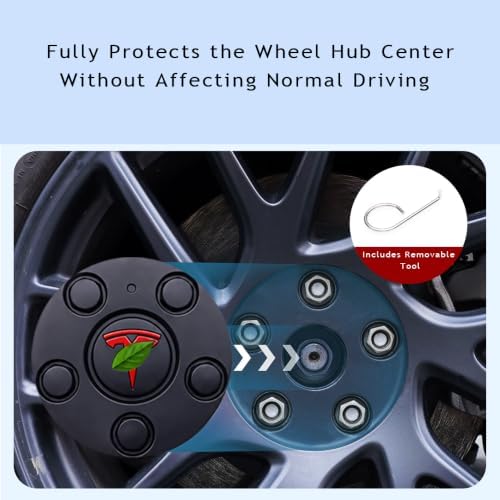 Center Caps Hubcaps Cover Aero Wheels for 18-inch Original Standard Rims Compatible with Model 3 (NOT Compatible with Model 3 Highland)