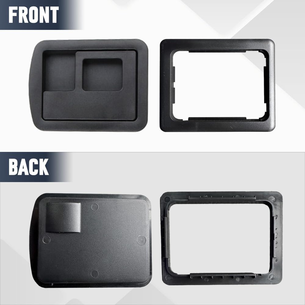 Riloer Rear Trunk Floor Cover Handle with Bottom Frame, Replaces 8E5863627, Compatible with Audi A3 2013-2020, Compatible with Audi A4 2001-2025, Black Plastic 1 Set (Rear Trunk Floor)