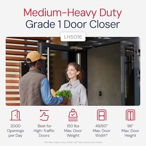 lawrence medium/heavy duty door closer commercial grade 1 shown in use