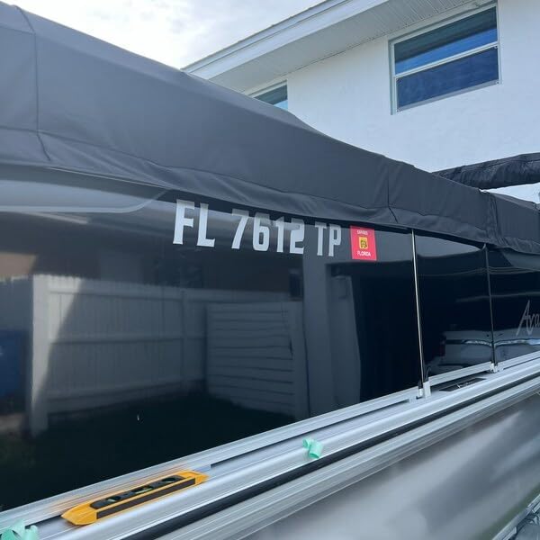 Custom Boat Registration Numbers & Letters / 2 Sets/Vinyl Marine Hull ID Stickers 1CL (Solid Colors)