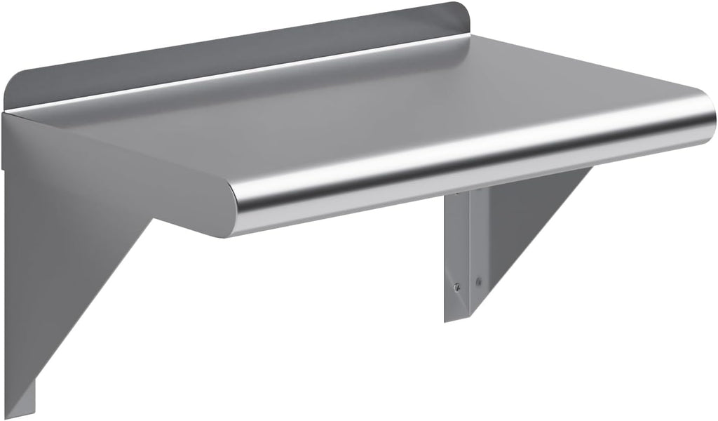 AmGood 10" X 16" Stainless Steel Wall Shelf | Metal Shelving | Garage, Utility