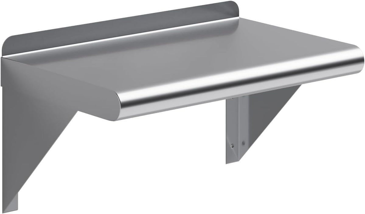 AmGood 10" X 16" Stainless Steel Wall Shelf | Metal Shelving | Garage, Utility