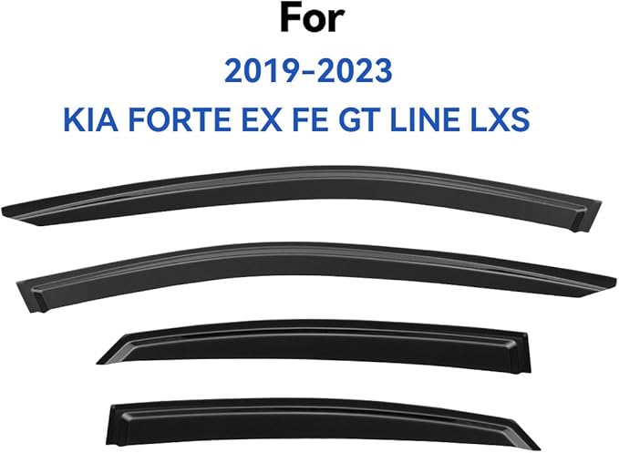 Window Visors Rain Guards for 2019 2020 2021 2022 2023 2024 Kia Forte, - Image 2