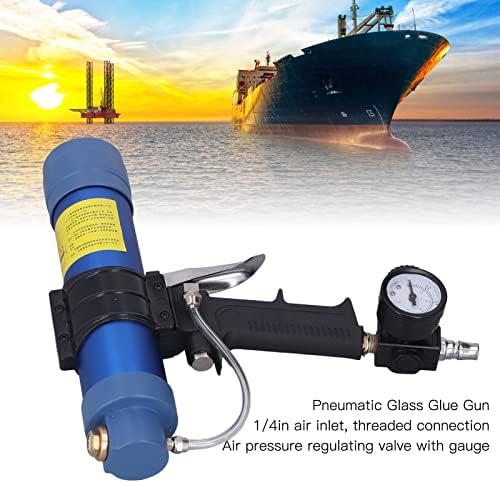 sausage silicone caulking glue gun,310ml 1/4in pneumatic glass on a desk or shelf