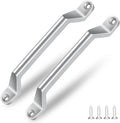 ESUDNT RV Grab Door Handle, Heavy Duty 304 Stainless Steel Metal for Camper, Trailer, Cargo Trailer, Motor Home, Boat, Automotive, Cart (2 Pack, Come with Screws)
