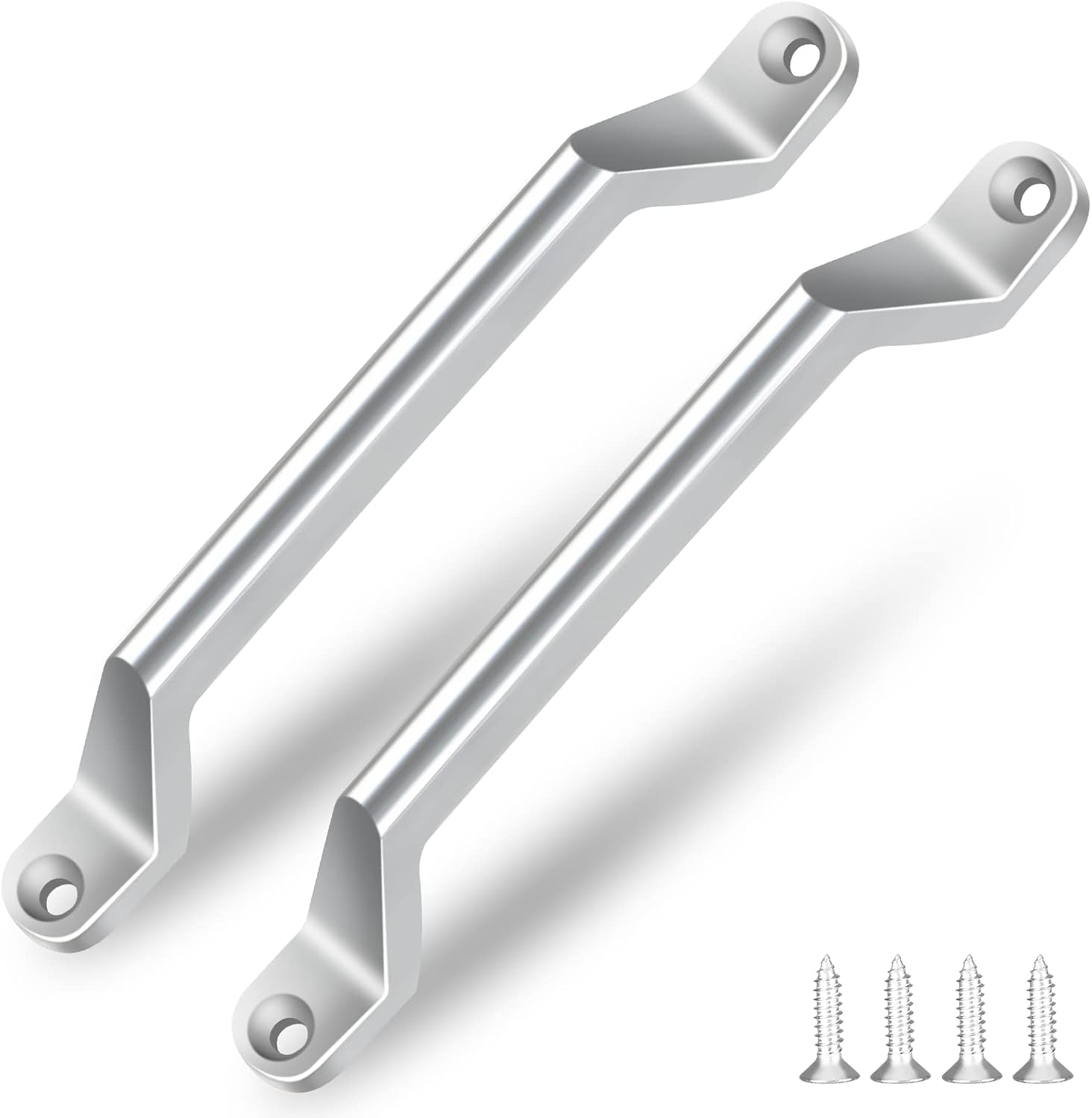 ESUDNT RV Grab Door Handle, Heavy Duty 304 Stainless Steel Metal for Camper, Trailer, Cargo Trailer, Motor Home, Boat, Automotive, Cart (2 Pack, Come with Screws)