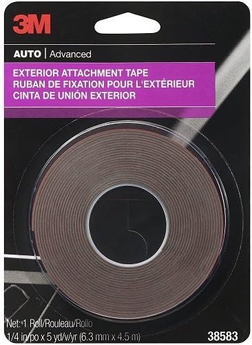 3M 38583 1/4" x 15' Exterior Attachment Tape (2 Pack)