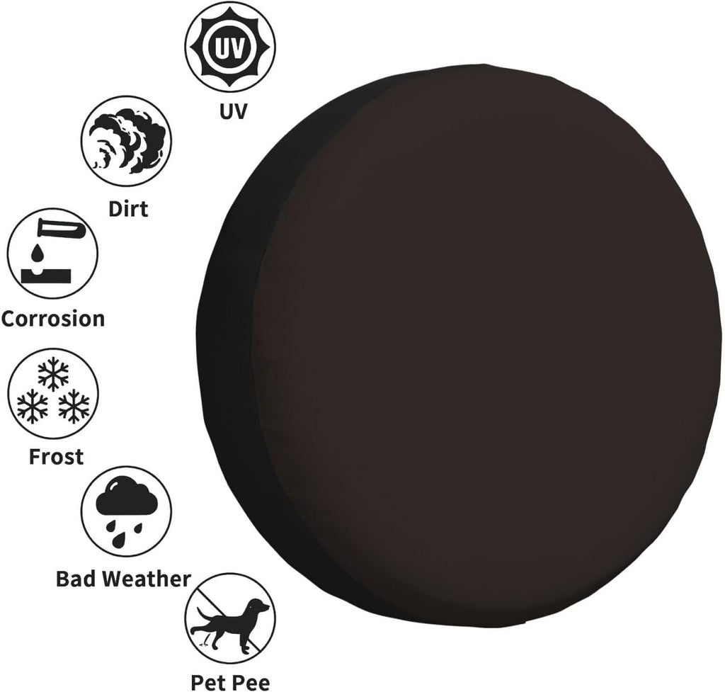 Warm Black Print Universal Spare Tire Cover for RV, Jeep | Wheel Protector Fits Rv, Trailer, Jeep, Shield Tires From Sun, Dirt And Rain For Outdoor Storage