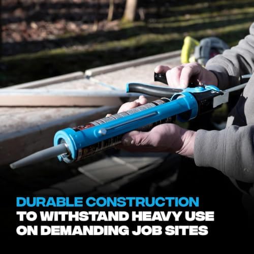ox caulk gun no drip 10 oz on a desk or shelf