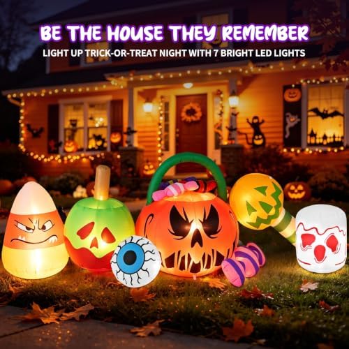 10FT Halloween Inflatables Pumpkin Ghost Combo Decorations
