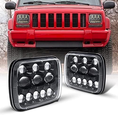 Torchbeam 5x7 Led Headlights 7x6 Headlight Assembly with High Low Beam H6054 6054 Headlamp Replacement for XJ YJ Cherokee Savana Truck with H4 Adapters 300% Brighter
