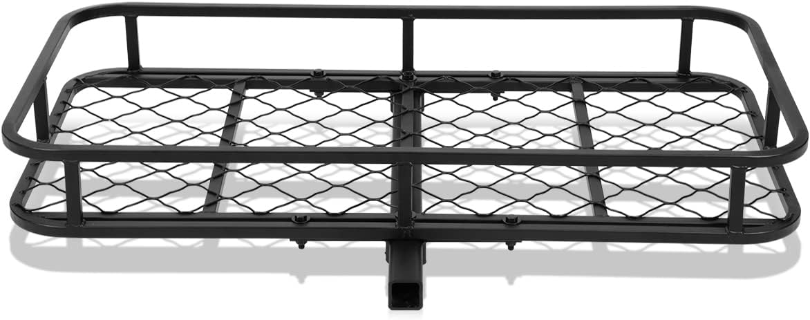 DNA MOTORING RHC-8314 Universal Foldable 2" Tow Hitch Cargo Carrier Basket with Pin+Clip, 48" X 25.5" X 6", 500Lbs Max Capacity