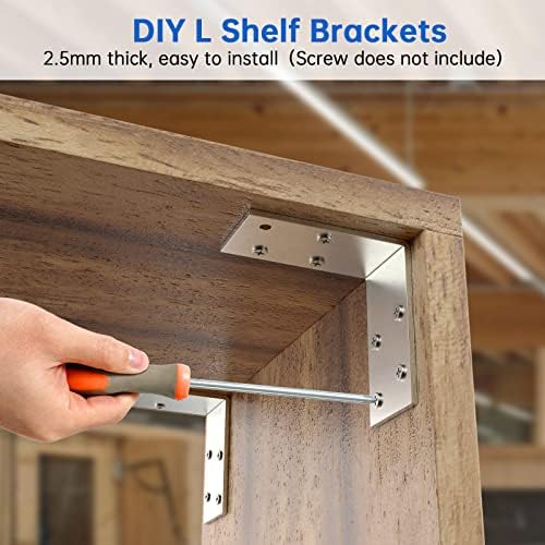 3"x3" l brackets heavy duty 12-ga, galvanized angle, package contents