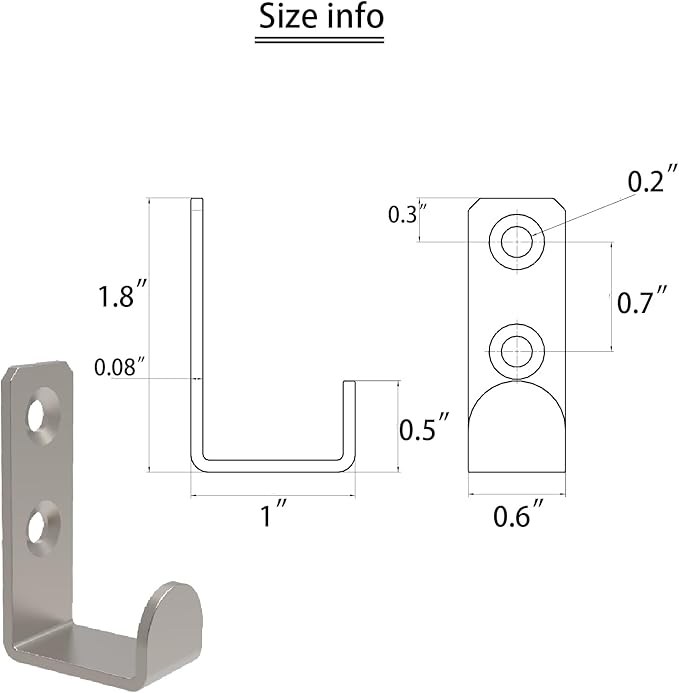 Wall Hooks Coat Hook Robe Hanging Robe & Towel Hooks, Utility Hooks Indoor - Image 4