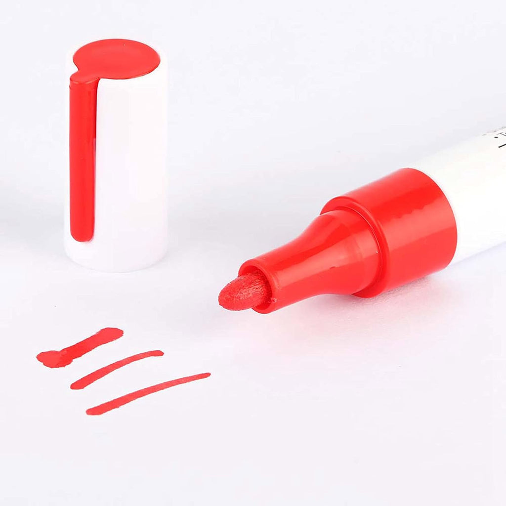 Qqmora Car Tire Paint Pen, Marking Pen Car Tire Paint Pen Not Easy to Fade Drying Tire Paint Pen (Red),car paint supplies