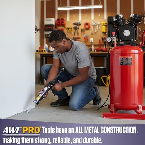 awf pro dual cartridge epoxy gun showing dimensions