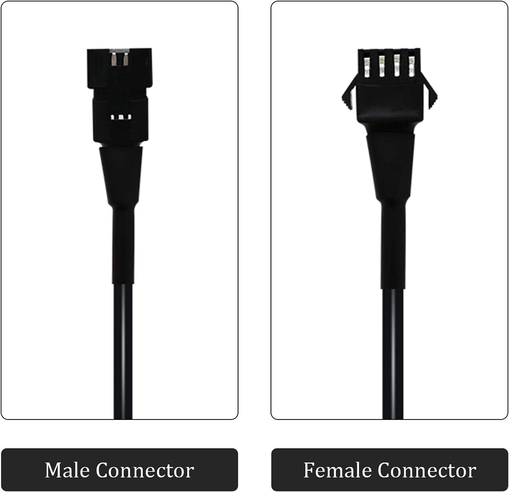 2PCS 1 Female to 2 Male Splitter Y Cable for Use with 5050 LED SMD RGB NEON Accent Kits for LED Motorcycle ATV Car Light Multi-Color Neon Strip Light