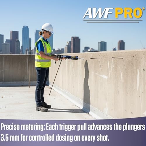 awf pro dual cartridge epoxy gun on a desk or shelf