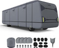 Class A RV Cover for 2011 Itasca Sunstar 35F, Multi Layer Nonwoven Fabric with Secure Fit Strap System, Breathable Air Vents and Zipper Access Panels