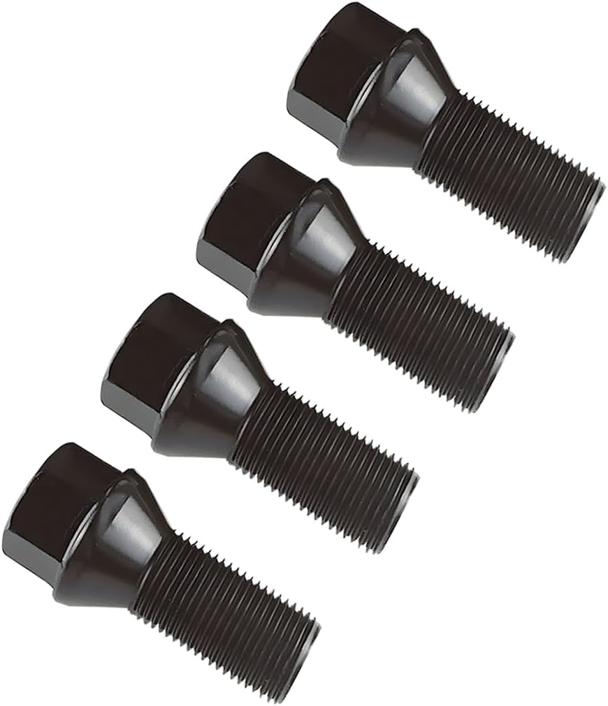 BESULEN 4PCS Car Wheel Lug Bolt Stud, OEM#36136781151 M14 x 1.25 Overall Length 48mm Vehicle Wheel Lug Bolt Nuts Stud, Conical Seat Auto Tire Nut Kit, Compatible with F30 F35 F10
