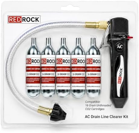 redrock gallo drain gun with 5 unthreaded co2 showing dimensions