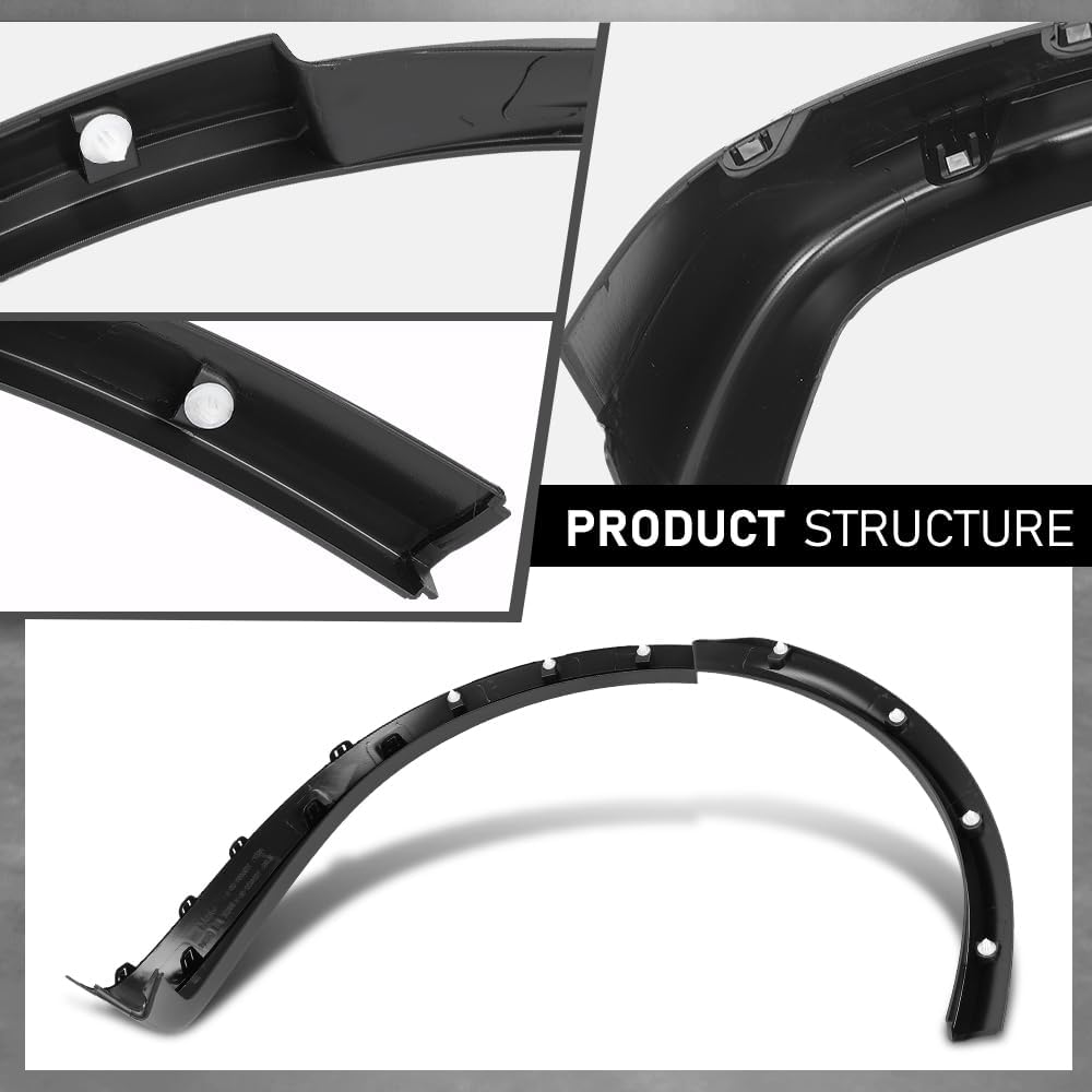 G-PLUS Fender Wheel Flare Molding Trim Arch Left Rear Compatible with Tesla Model X 2016-2021 1032529000E, JYH8583MBKL, 103529000G, 1035290-00-G,1035290-00-E Black