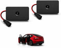 LED Door Projector Puddle Lights Compatible with Tesla Model 3 2017-2025 and Model Y 2020-2026, Glass Lens Logo Welcome Lights, Plug and Play Door Courtesy Light Replacement, 2 Pack