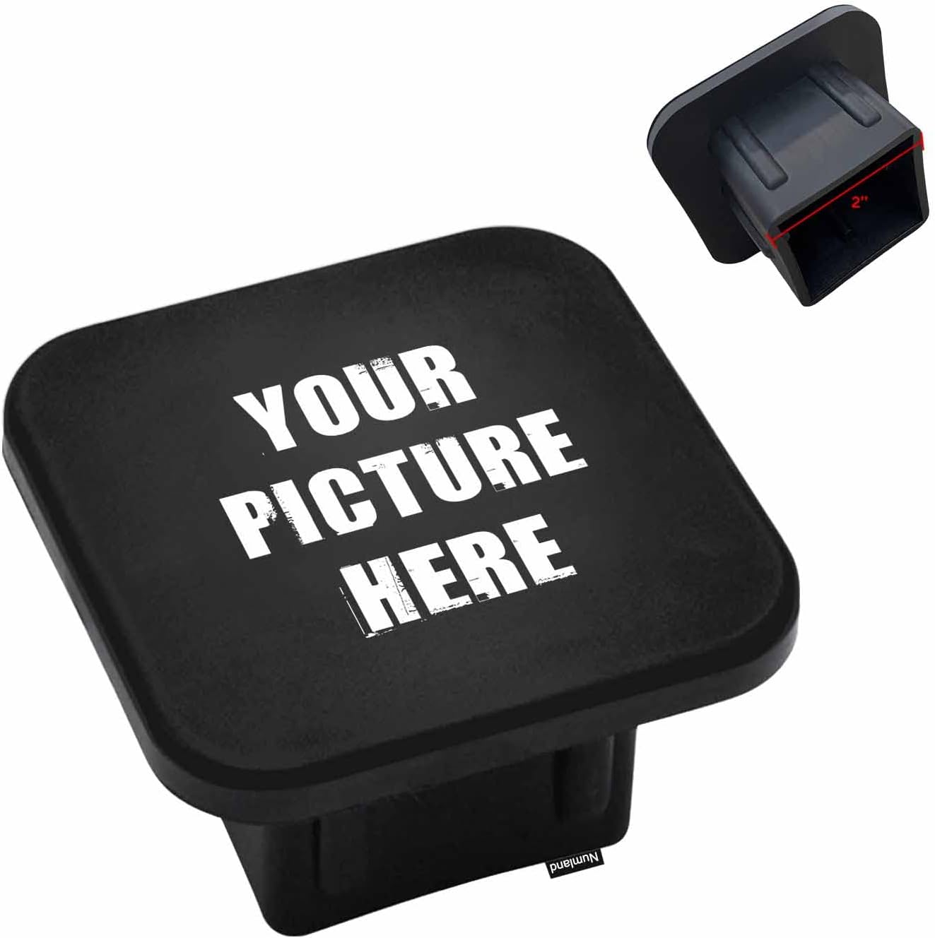 Customize Your AUTO Trailer Hitch Cover, Custom Pattern Tow Receiver Tube Plug Cap,2" Hitch Cover Plug Insert Compatible，2 Inch Rugged Rubber Receiver Tube Hitch Plug(1Pack)