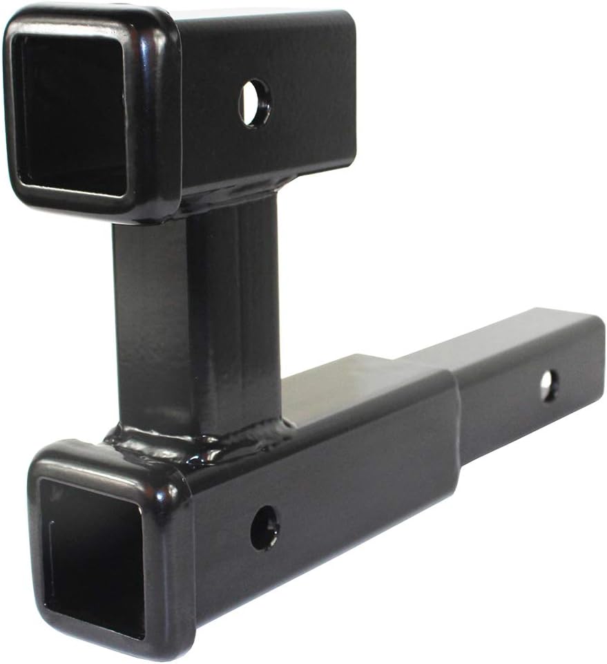 MAXXHAUL Dual Hitch Extension for 2 Inch Receiver, Tow Trailer and Carry Hitch Accessories, 5000 lb Capacity, 2" x 2" Class III/IV Compatible (50248)