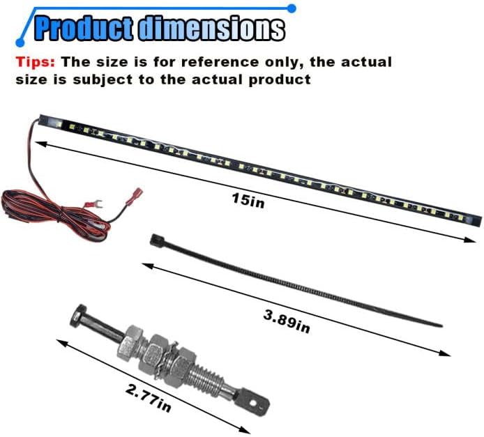 Car Under Hood LED Work Light Kit, 12V Hood Lighting Inspection LED Strip with Automatic On/Off, Waterproof Under Hood Work Light Bar, Fits Car, RV, SUV, Pickup, Boat