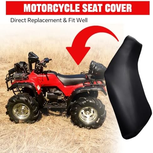 CHEDA Seat Cover Fit Honda Foreman 400-450 1997-2004, Black | Waterproof Leather, Without Console Lid