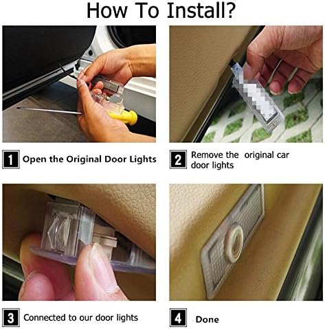 Never Fade HD Door Light Logo Projector Compatible with Stelvio Giulia Giulietta, 2Pcs 3D LED Ghost Shadow Laser Car Courtesy Step Puddle Light