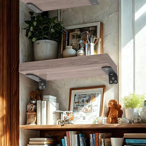 10inch black heavy duty floating shelf bracket 6 showing dimensions